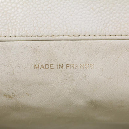 CHANEL Tote Bag Caviar Skin White CC bs8320