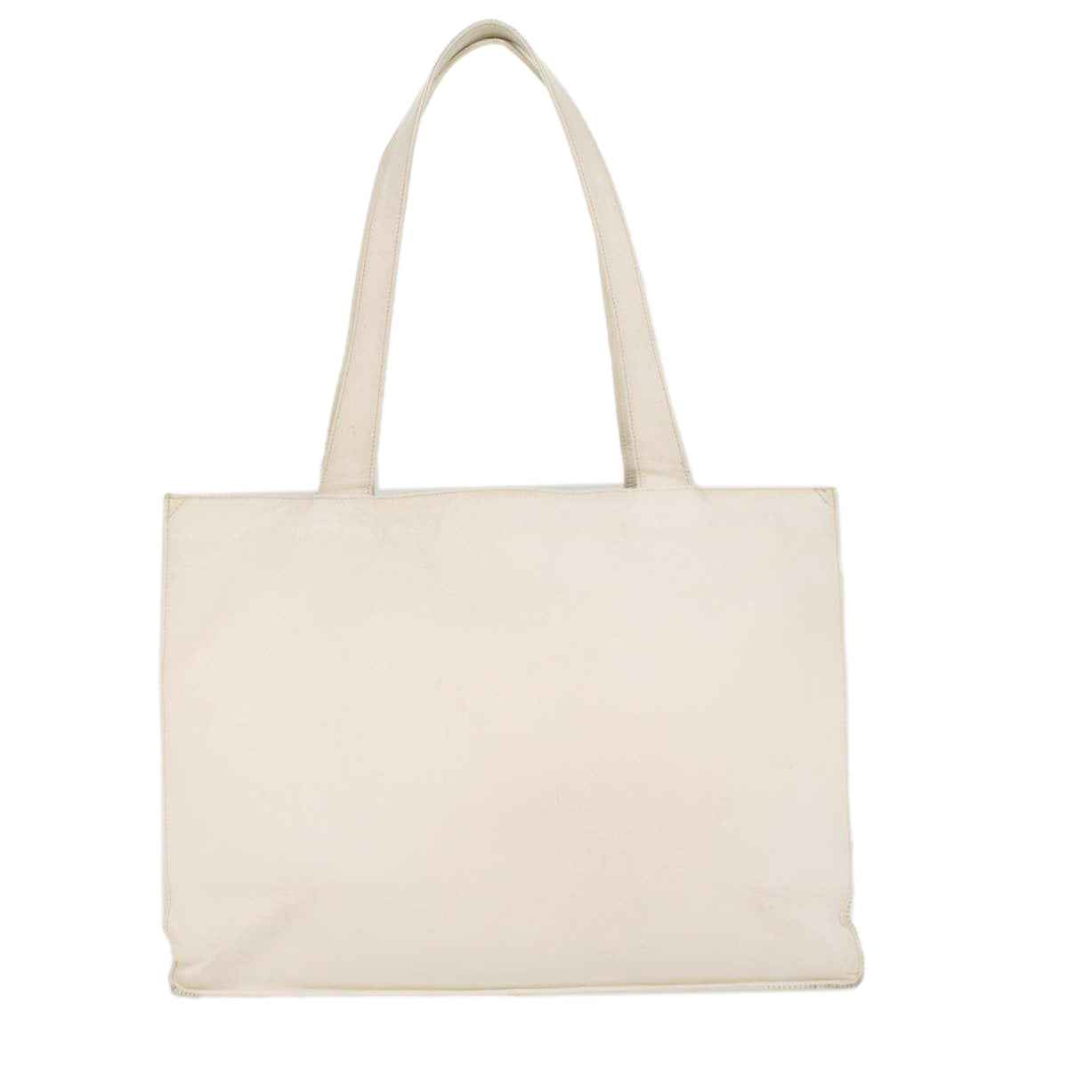 CHANEL Tote Bag Caviar Skin White CC bs8320