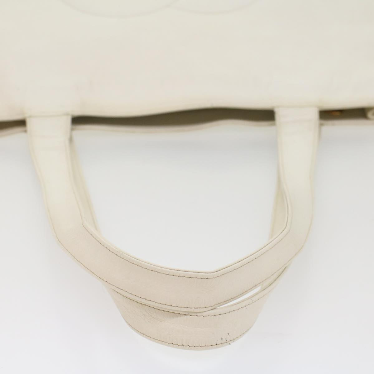 CHANEL Tote Bag Caviar Skin White CC bs8320