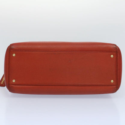 CHANEL Shoulder Bag Leather Orange CC bs8843