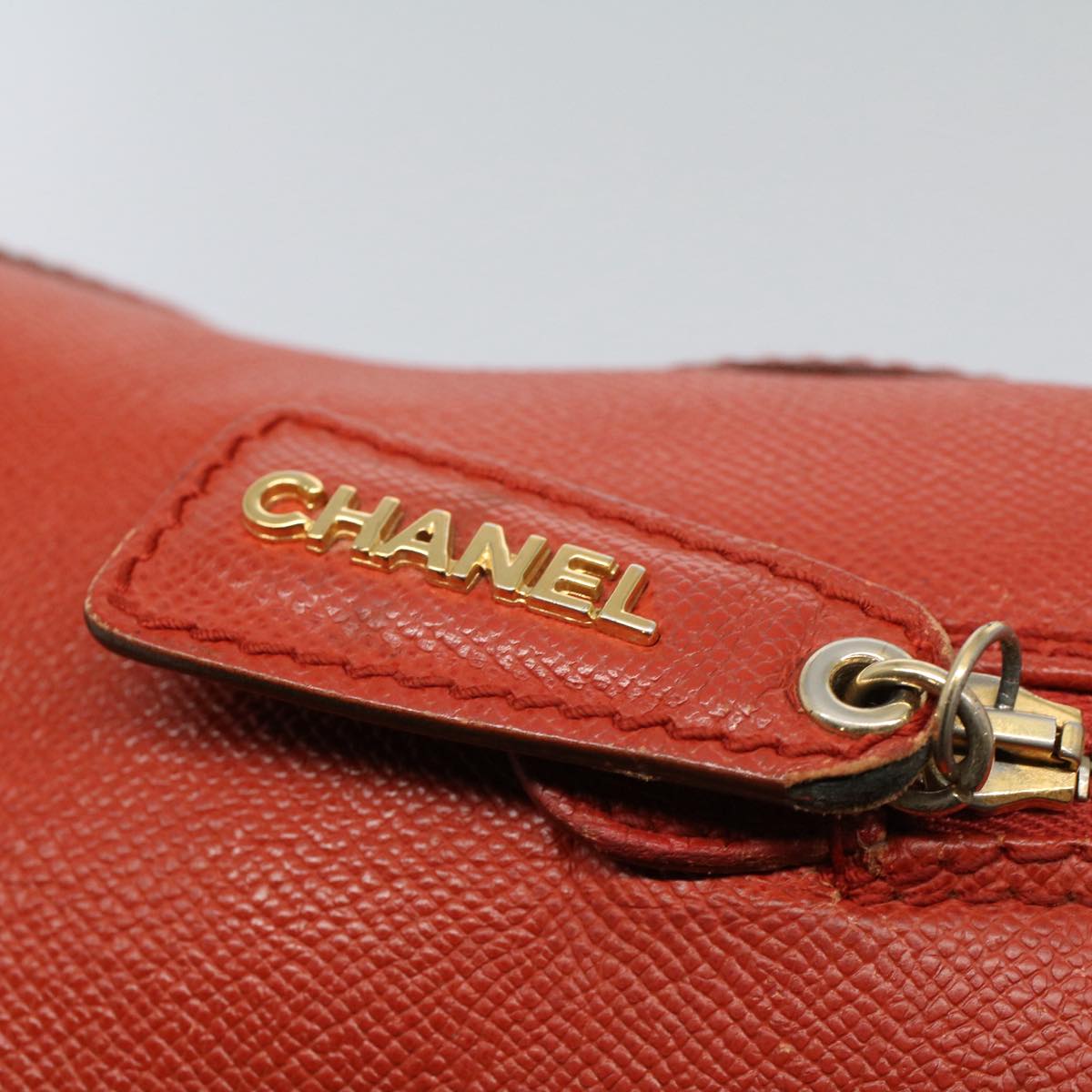 CHANEL Shoulder Bag Leather Orange CC bs8843