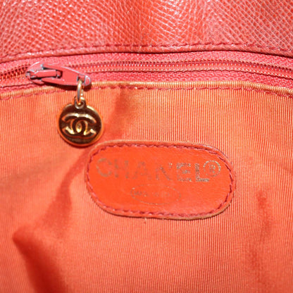 CHANEL Shoulder Bag Leather Orange CC bs8843