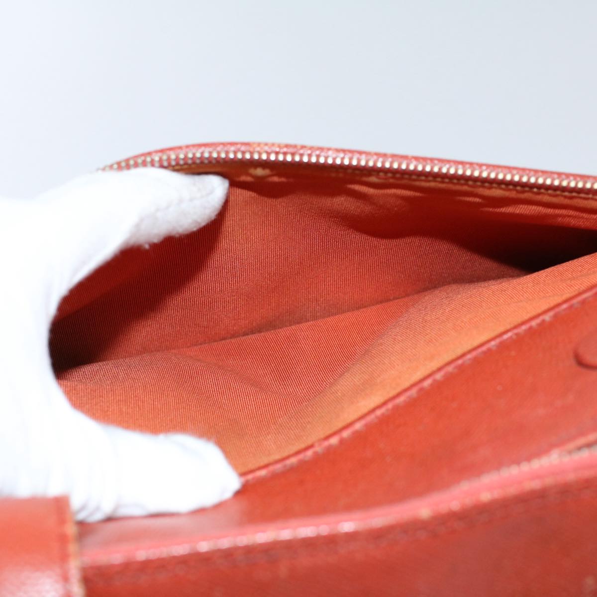 CHANEL Shoulder Bag Leather Orange CC bs8843