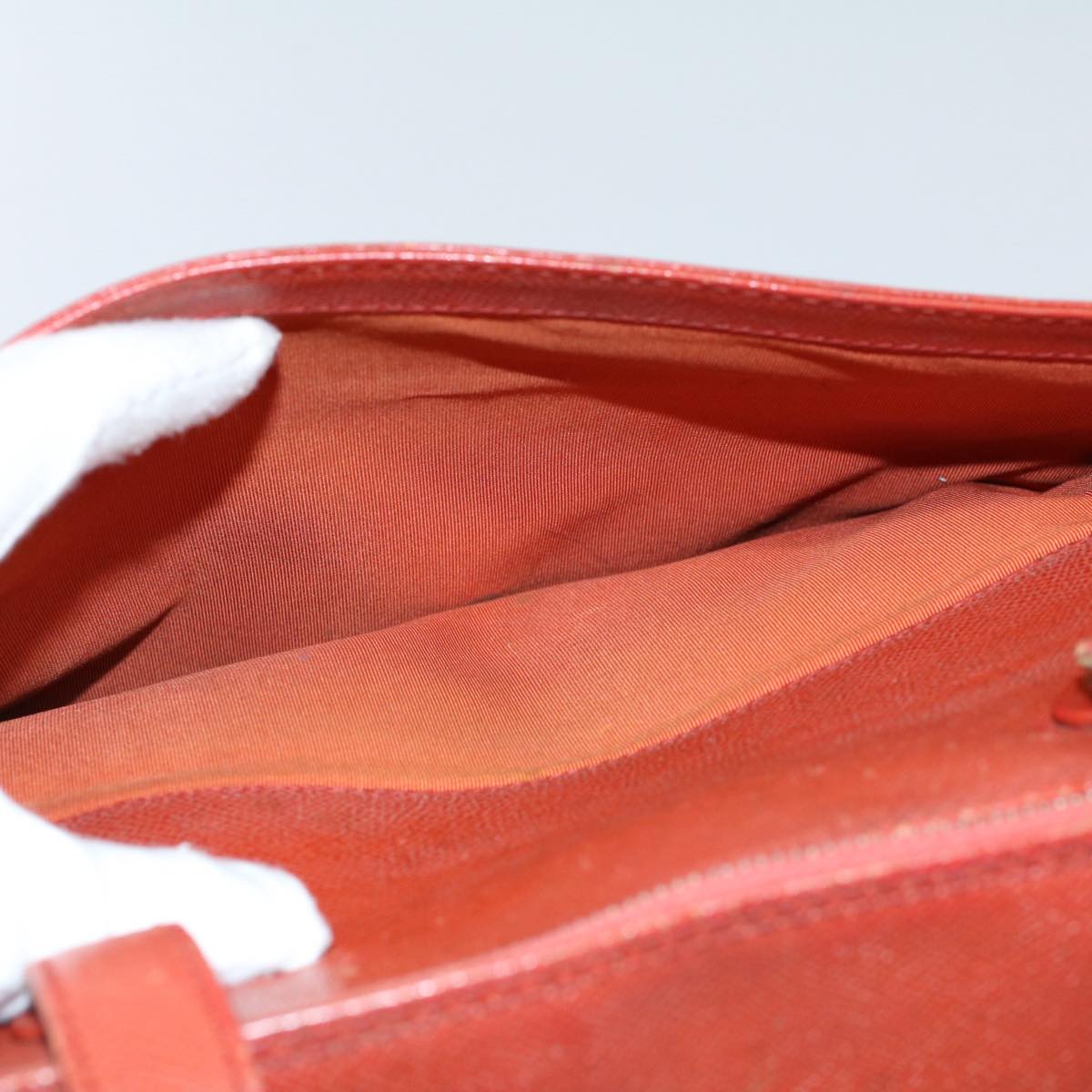 CHANEL Shoulder Bag Leather Orange CC bs8843