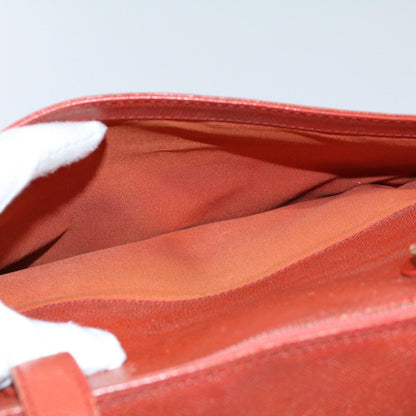 CHANEL Shoulder Bag Leather Orange CC bs8843