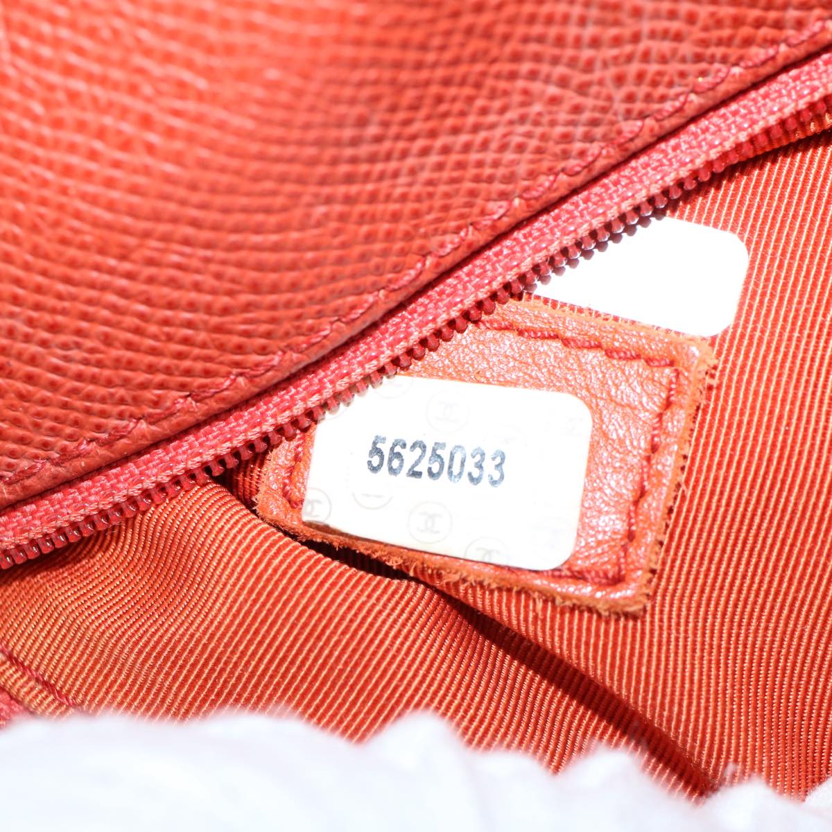 CHANEL Shoulder Bag Leather Orange CC bs8843
