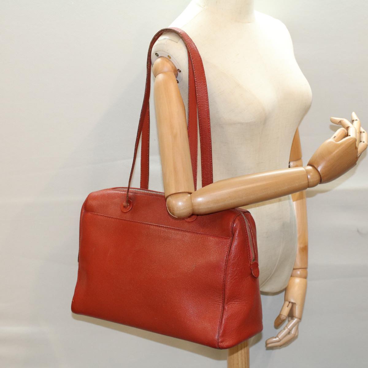 CHANEL Shoulder Bag Leather Orange CC bs8843