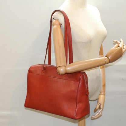 CHANEL Shoulder Bag Leather Orange CC bs8843