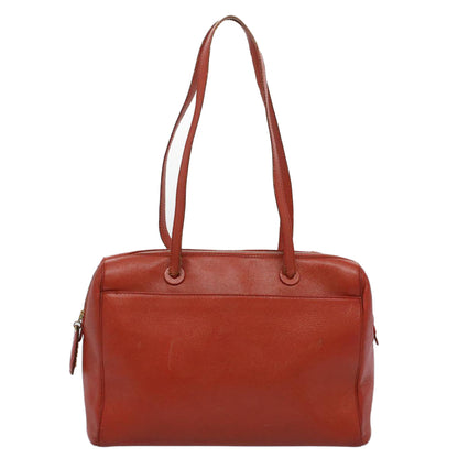 CHANEL Shoulder Bag Leather Orange CC bs8843
