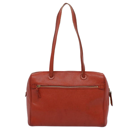 CHANEL Shoulder Bag Leather Orange CC bs8843