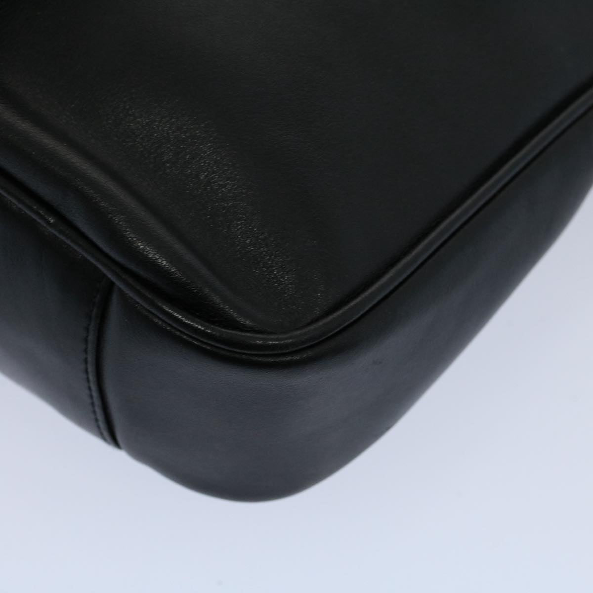 GUCCI Bamboo Shoulder Bag Leather 2way Black 001 2123 1633  bs9068