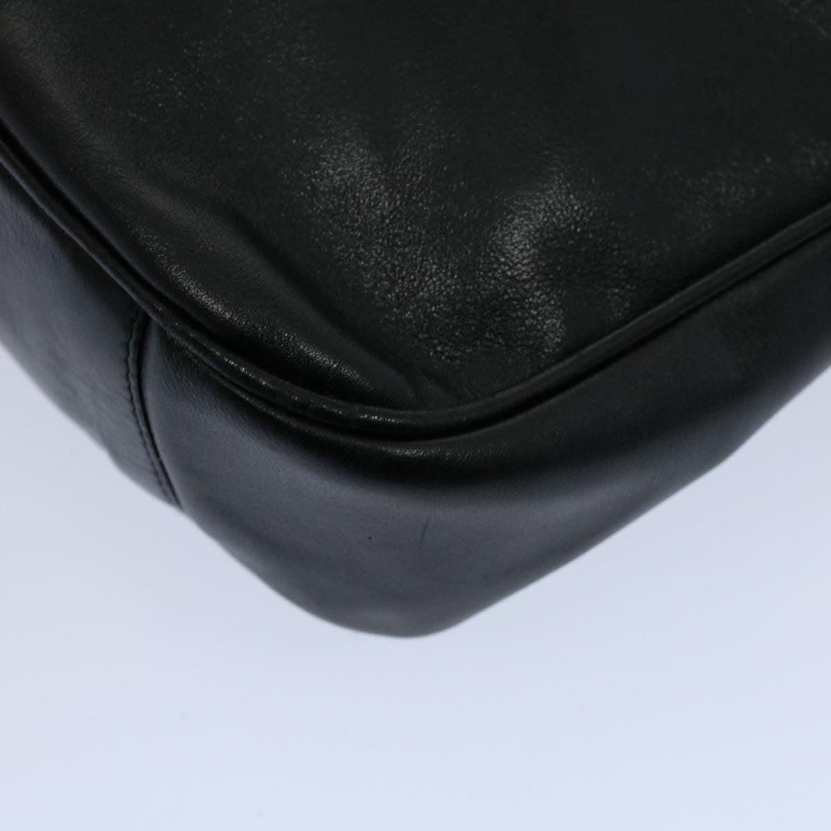GUCCI Bamboo Shoulder Bag Leather 2way Black 001 2123 1633  bs9068