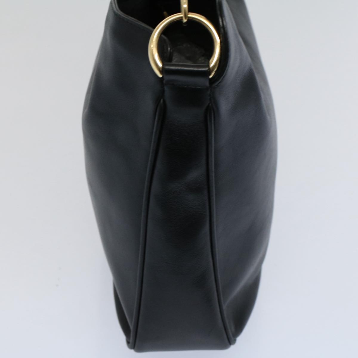 GUCCI Bamboo Shoulder Bag Leather 2way Black 001 2123 1633  bs9068