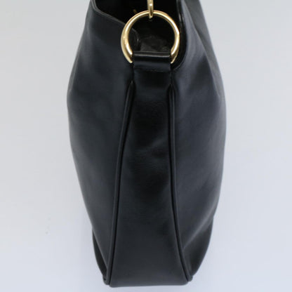 GUCCI Bamboo Shoulder Bag Leather 2way Black 001 2123 1633  bs9068