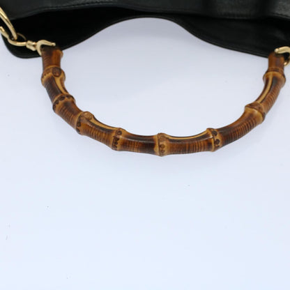 GUCCI Bamboo Shoulder Bag Leather 2way Black 001 2123 1633  bs9068