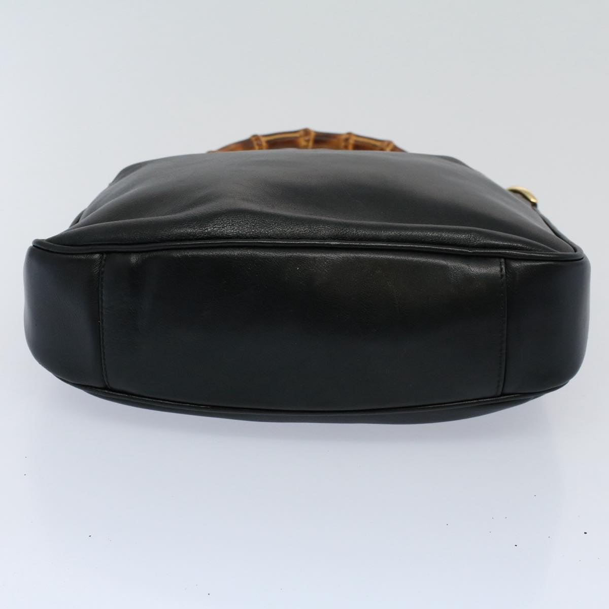 GUCCI Bamboo Shoulder Bag Leather 2way Black 001 2123 1633  bs9068