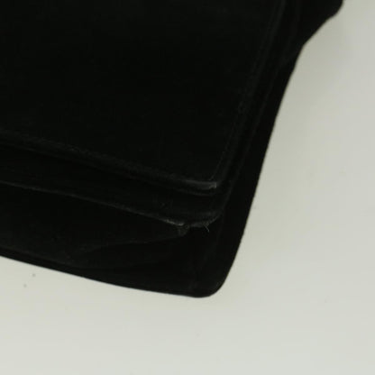 GUCCI Bamboo Shoulder Bag Suede Black 001 3289 2404  bs9084