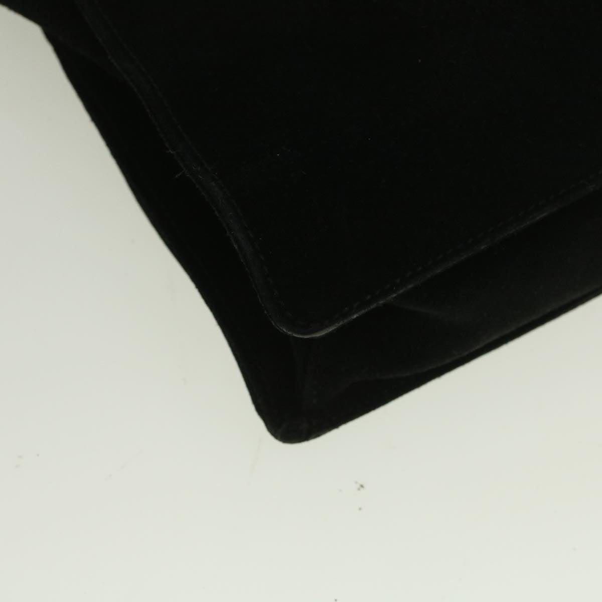 GUCCI Bamboo Shoulder Bag Suede Black 001 3289 2404  bs9084