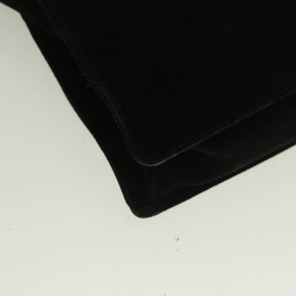 GUCCI Bamboo Shoulder Bag Suede Black 001 3289 2404  bs9084