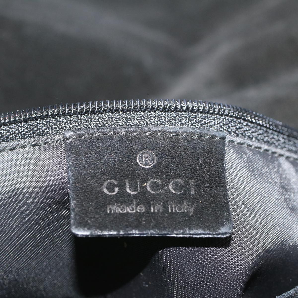 GUCCI Bamboo Shoulder Bag Suede Black 001 3289 2404  bs9084