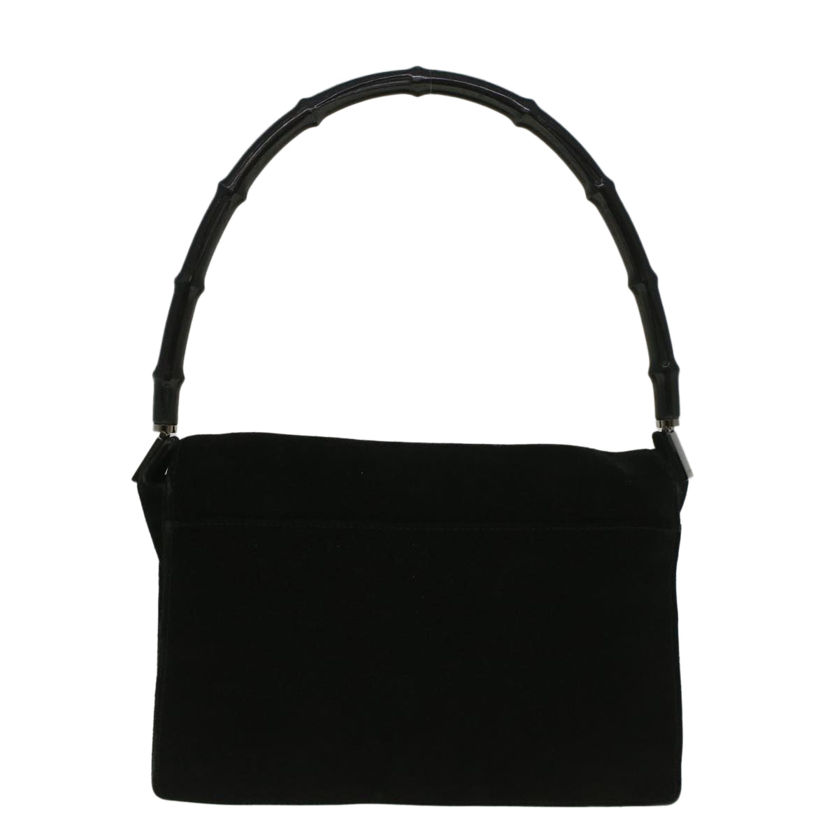 GUCCI Bamboo Shoulder Bag Suede Black 001 3289 2404  bs9084