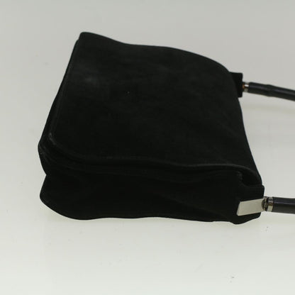 GUCCI Bamboo Shoulder Bag Suede Black 001 3289 2404  bs9084