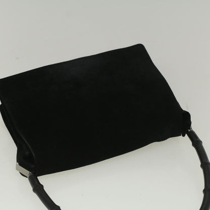 GUCCI Bamboo Shoulder Bag Suede Black 001 3289 2404  bs9084