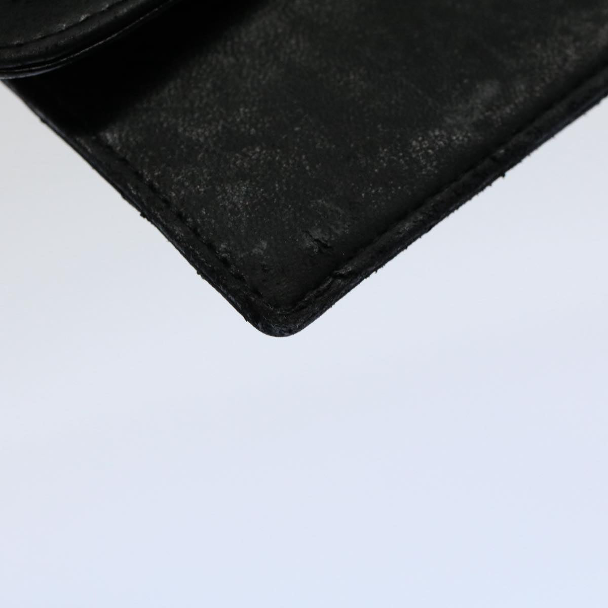 CHANEL Matelasse Pouch Leather Black CC bs9175