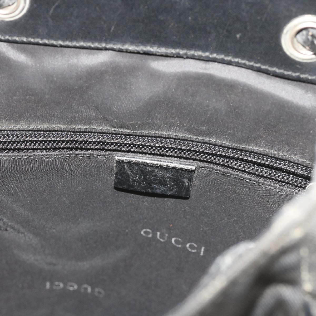 GUCCI Backpack Canvas Black 019 0325 002113  bs9463
