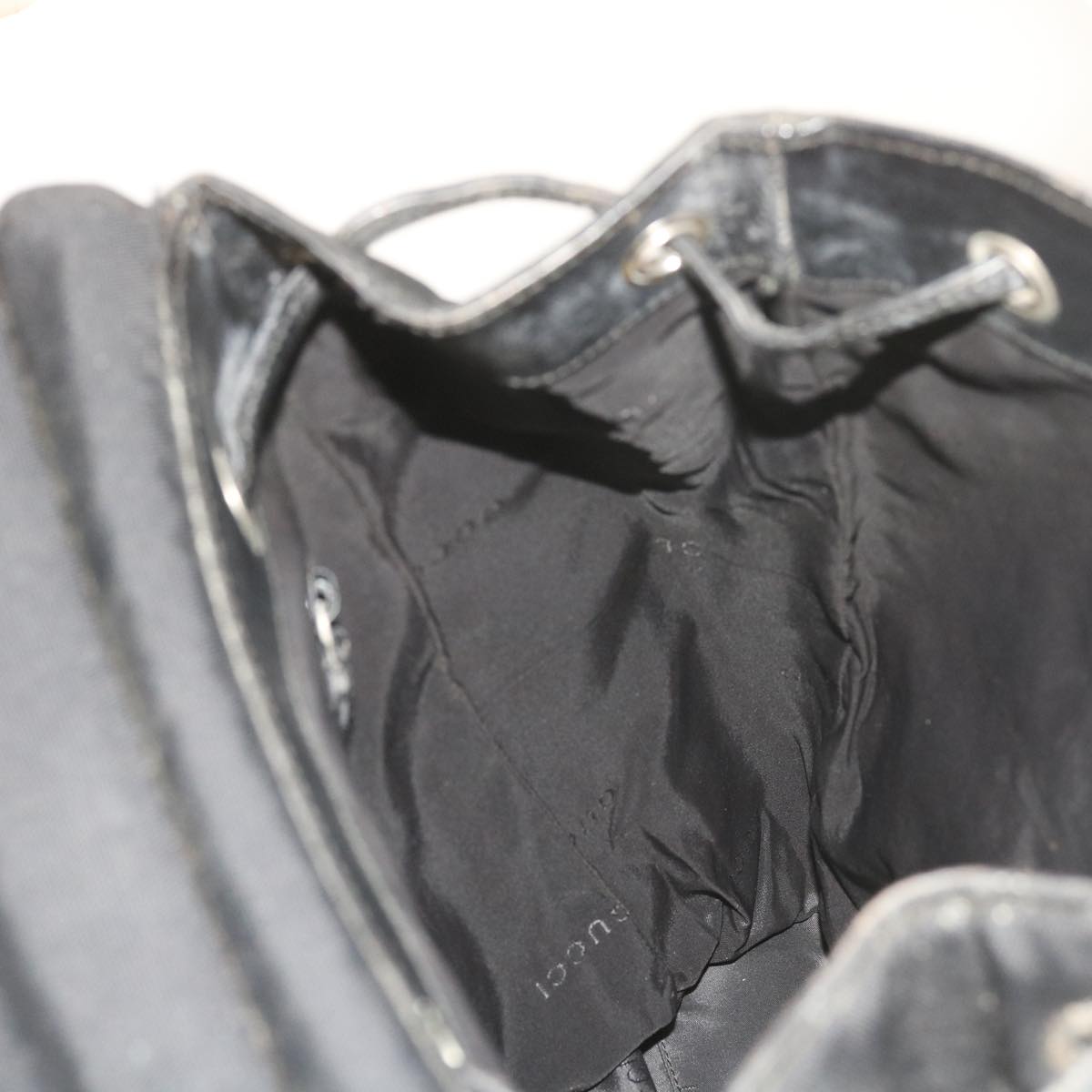 GUCCI Backpack Canvas Black 019 0325 002113  bs9463