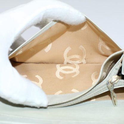 CHANEL Wallet Caviar Skin Silver CC bs9534