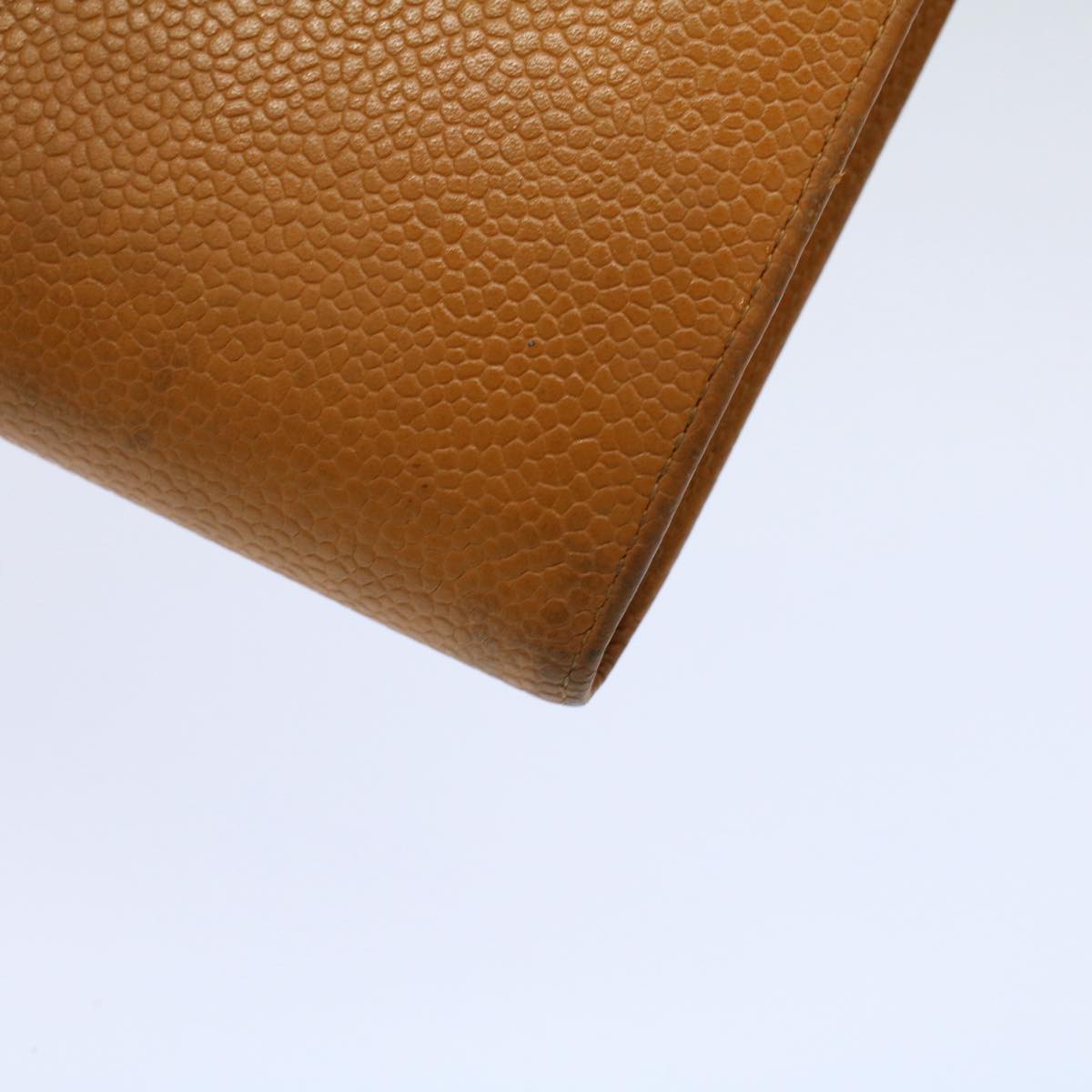 CHANEL Wallet Caviar Skin Brown CC bs9538