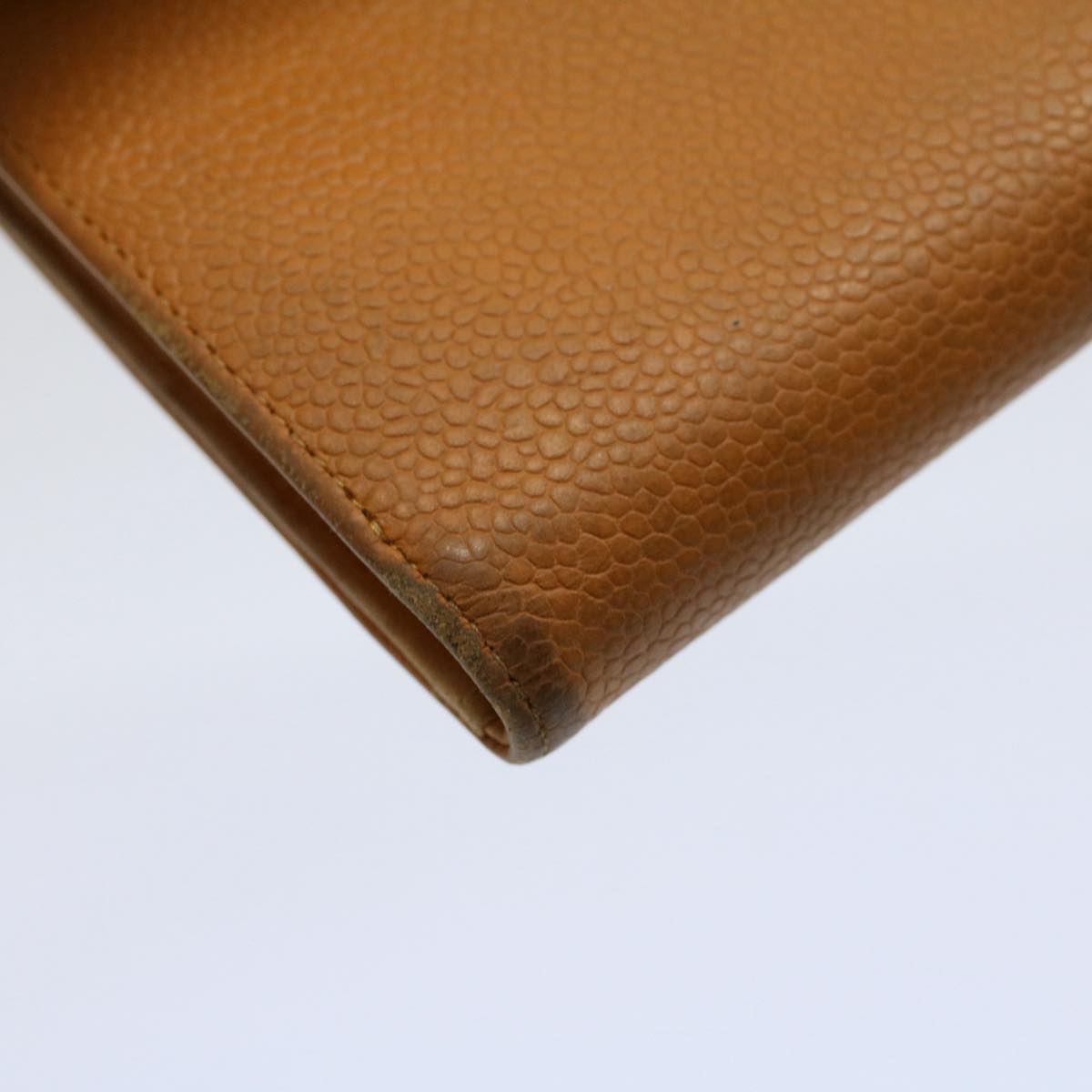 CHANEL Wallet Caviar Skin Brown CC bs9538