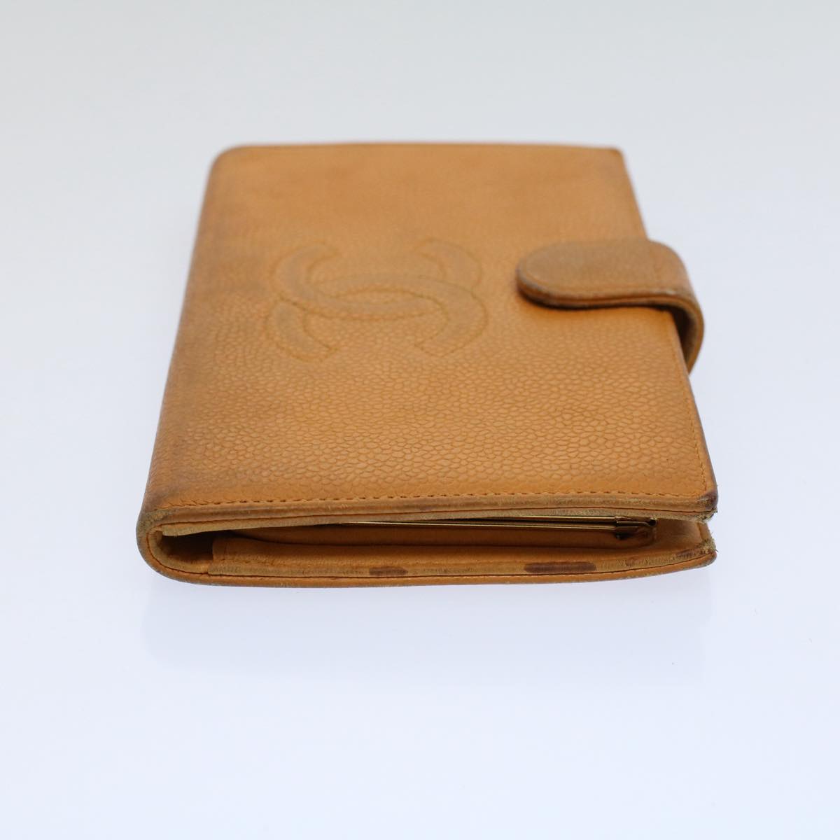 CHANEL Wallet Caviar Skin Brown CC bs9538
