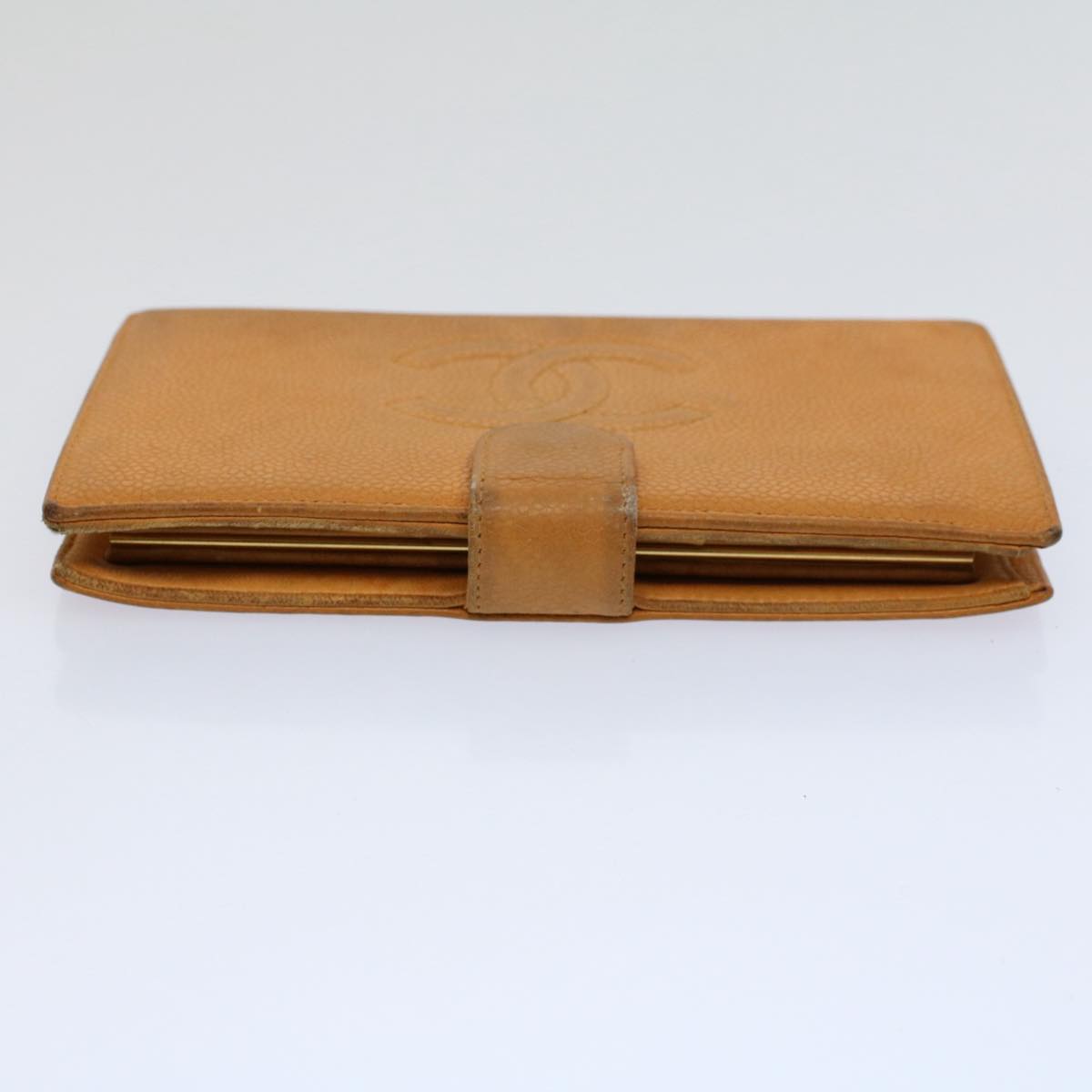 CHANEL Wallet Caviar Skin Brown CC bs9538