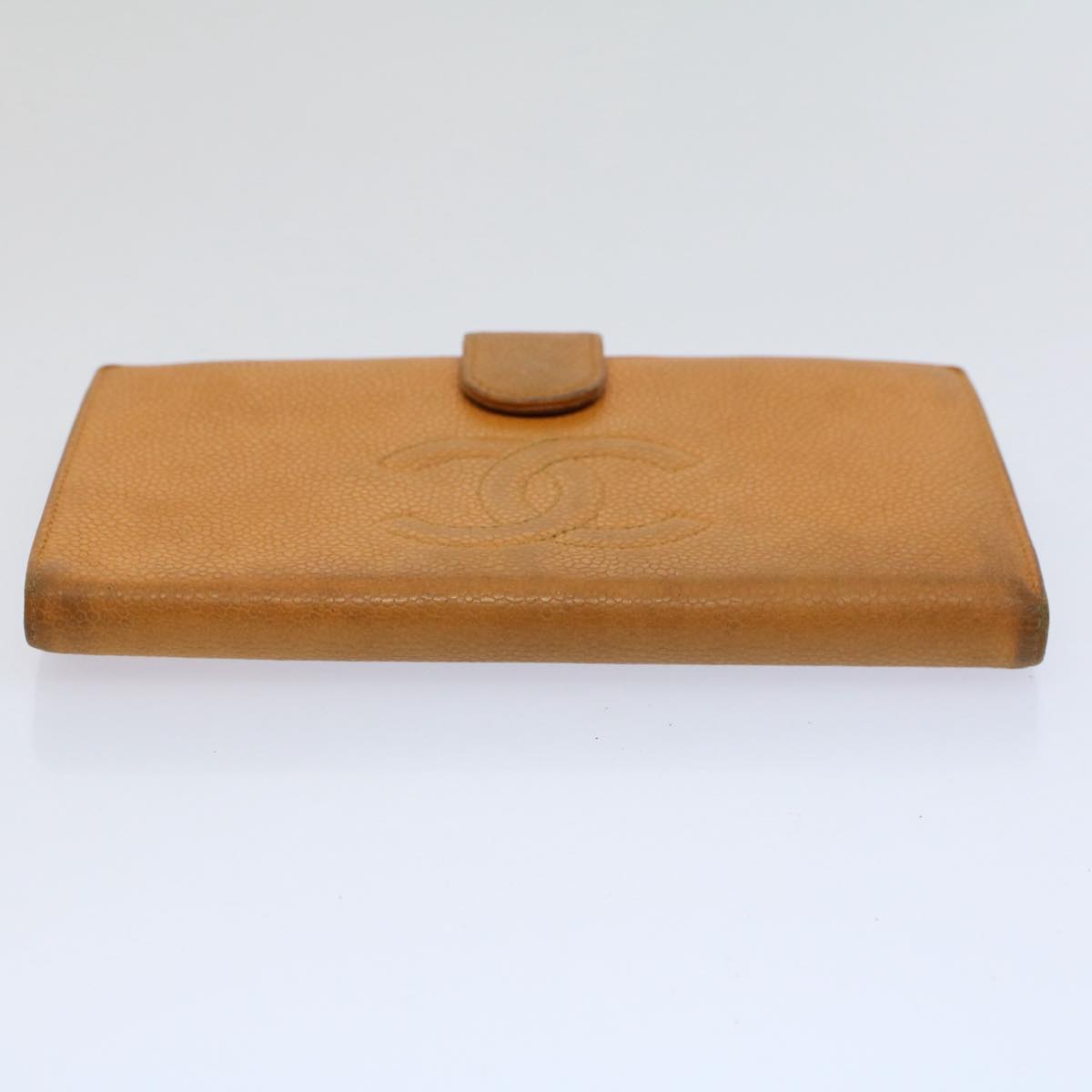 CHANEL Wallet Caviar Skin Brown CC bs9538