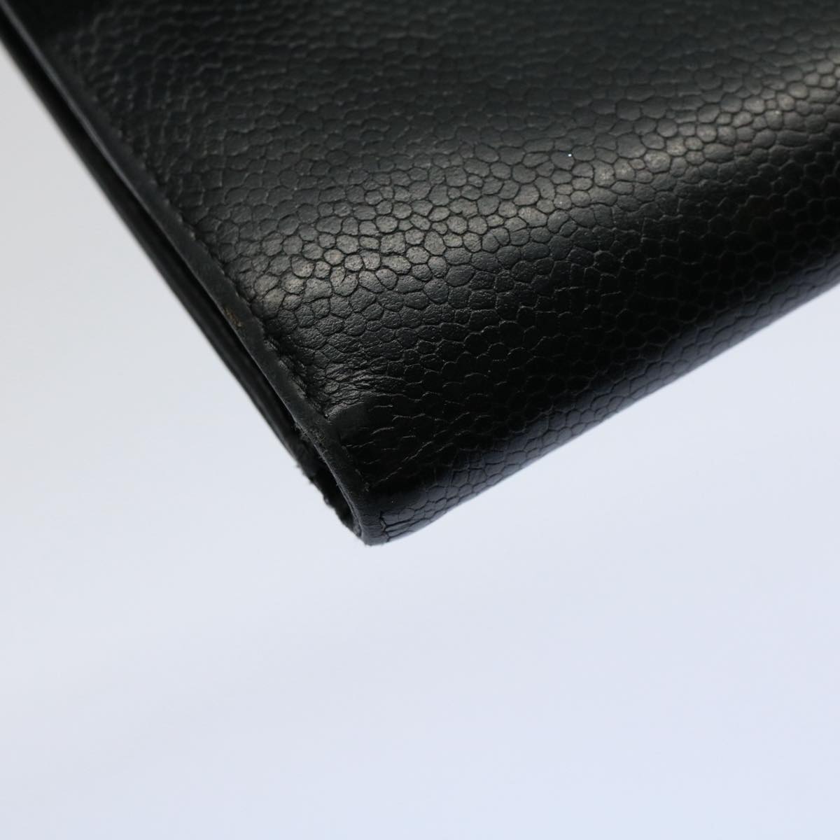 CHANEL Wallet Caviar Skin Black CC bs9539