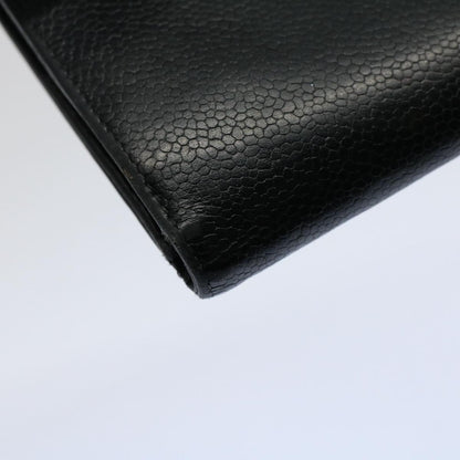 CHANEL Wallet Caviar Skin Black CC bs9539