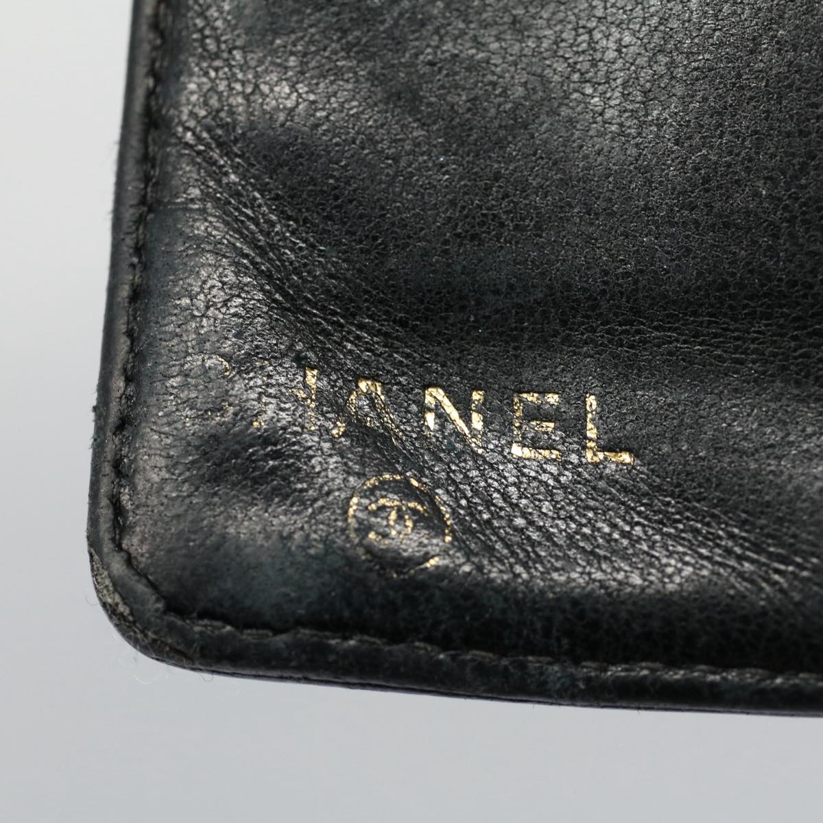 CHANEL Wallet Caviar Skin Black CC bs9539