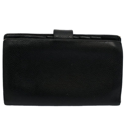 CHANEL Wallet Caviar Skin Black CC bs9539