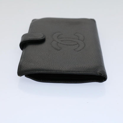 CHANEL Wallet Caviar Skin Black CC bs9539