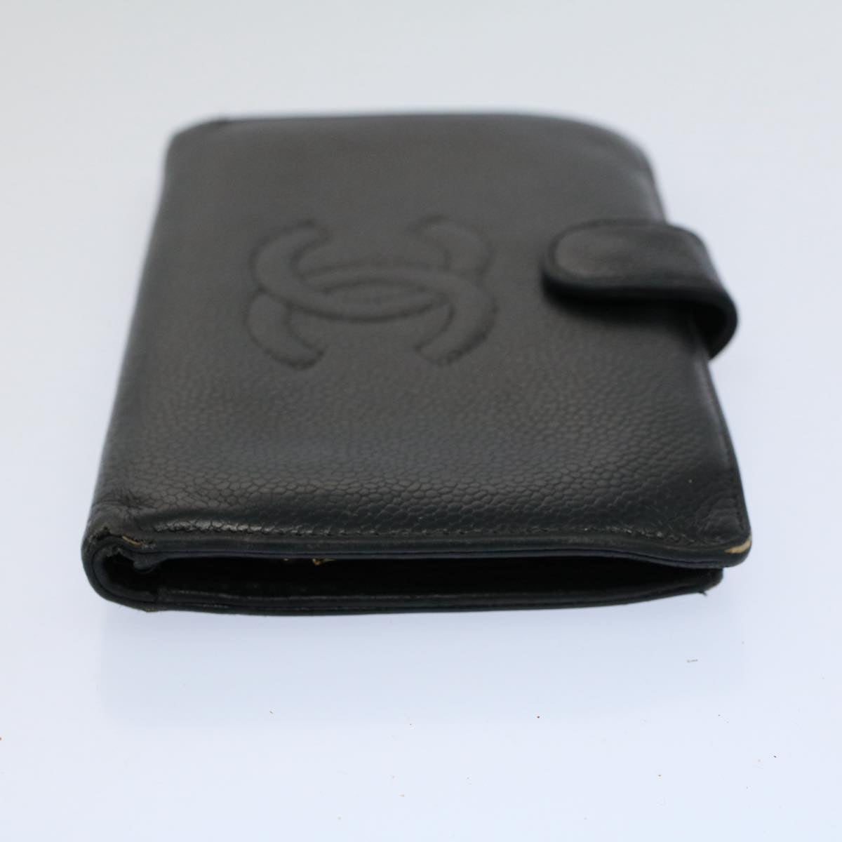 CHANEL Wallet Caviar Skin Black CC bs9539