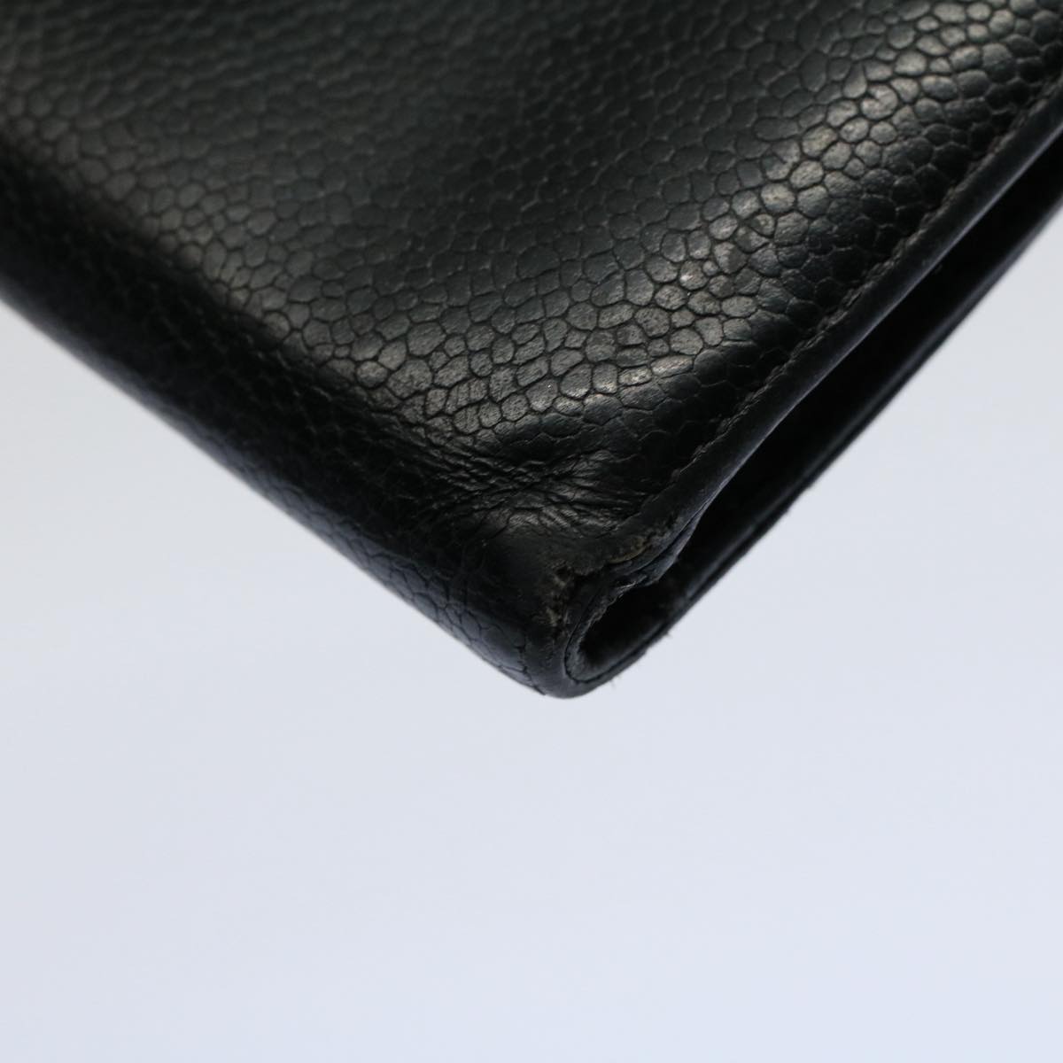 CHANEL Wallet Caviar Skin Black CC bs9539