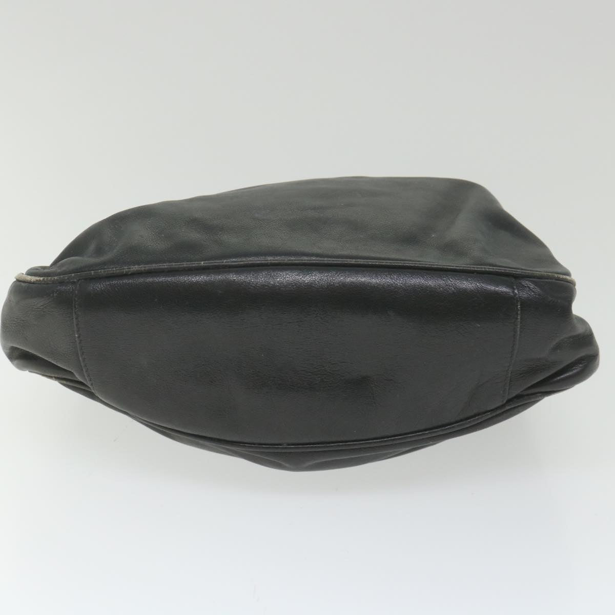 GUCCI Bamboo Shoulder Bag Leather Black  bs9601