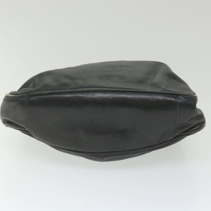 GUCCI Bamboo Shoulder Bag Leather Black  bs9601