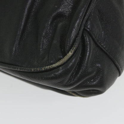 GUCCI Bamboo Shoulder Bag Leather Black  bs9601