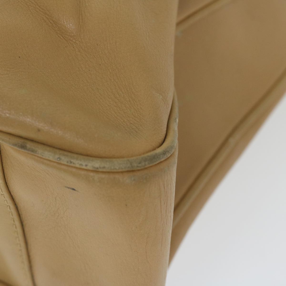 GUCCI Bamboo Shoulder Bag Leather Beige 001 1014 1638  bs9602