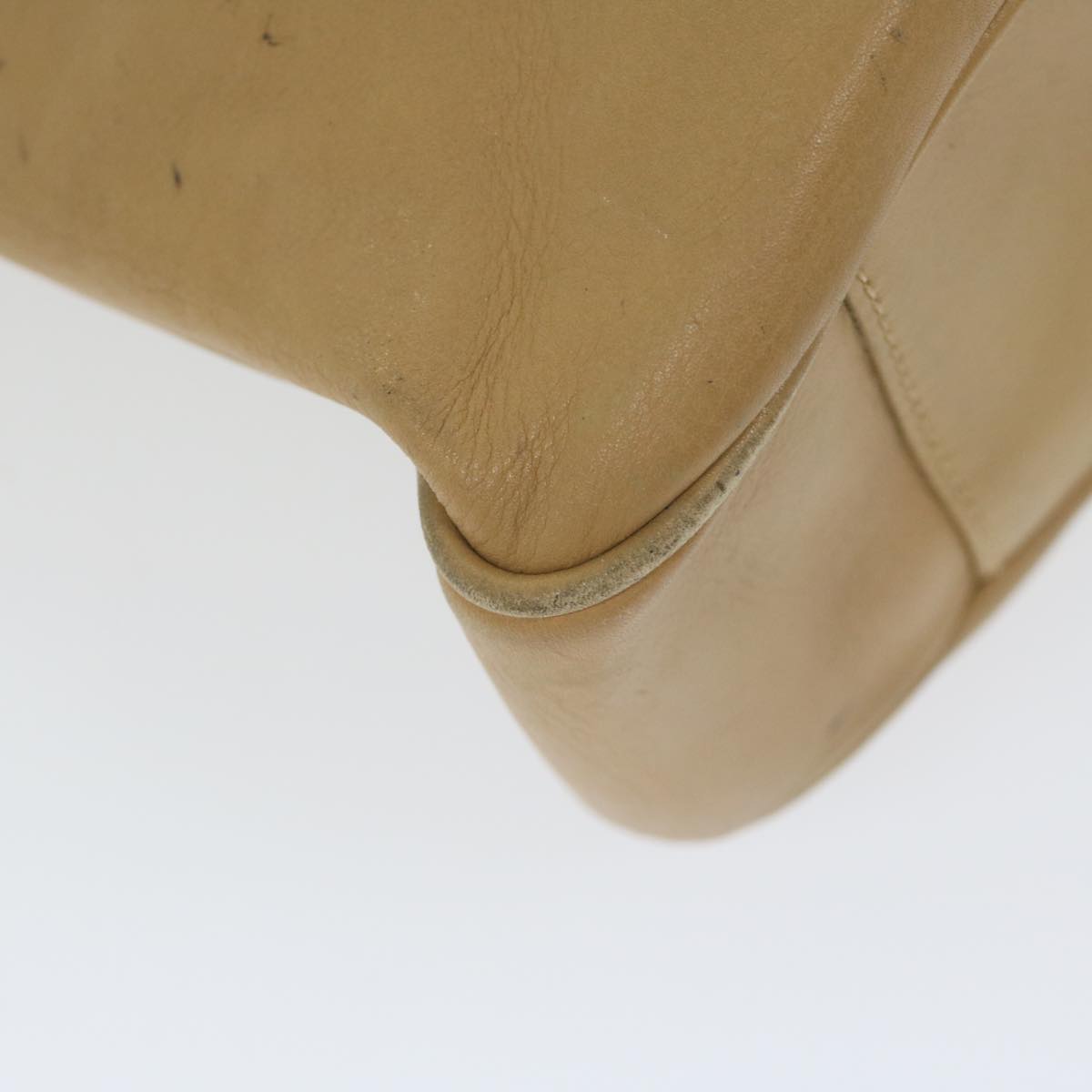 GUCCI Bamboo Shoulder Bag Leather Beige 001 1014 1638  bs9602