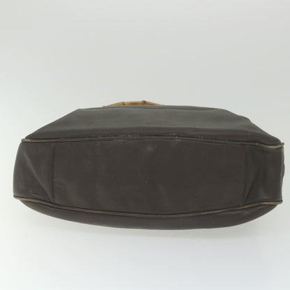 GUCCI Bamboo Shoulder Bag Leather Brown 001 1781 1577  bs9603