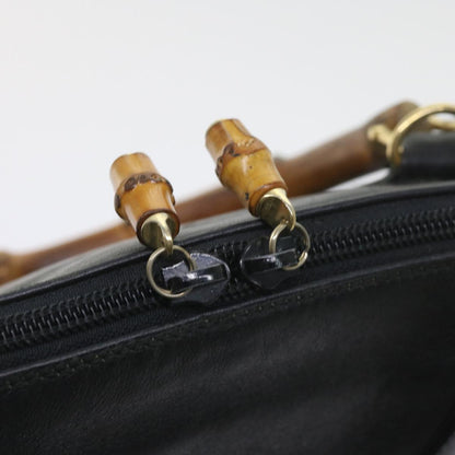 GUCCI Bamboo Shoulder Bag Leather Black 000 0289 200110  bs9692